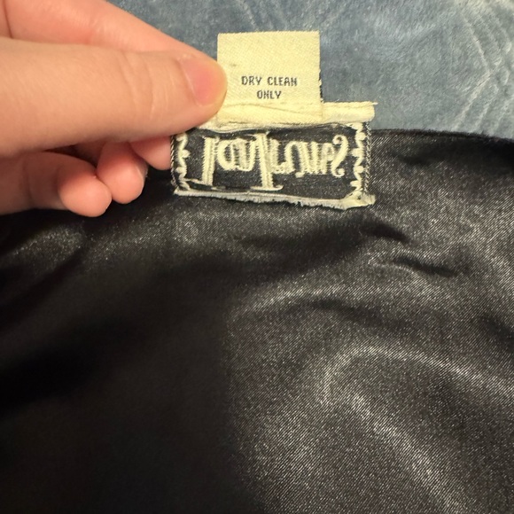 Vintage Tantrums Festive Black Christmas Vest with Red Stockings - Picture 3 of 4